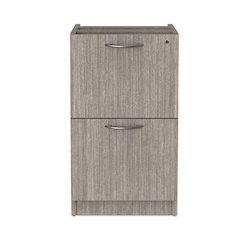 Alera Valencia Series Full Pedestal File, Left or Right, 2 Legal/Letter-Size File Drawers, Gray, 15.63" x 20.5" x 28.5"