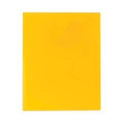 Two-Pocket Heavyweight Poly Portfolio Folder, Accommodates 11 x 8.5 Sheets, Yellow, 25/Box