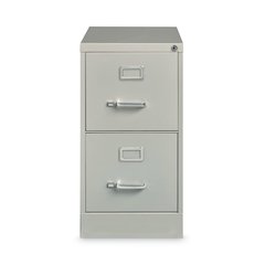 Two-Drawer Economy Vertical File, Letter-Size File Drawers, 15" x 26.5" x 28.37", Light Gray