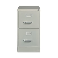 Two-Drawer Economy Vertical File, Letter-Size File Drawers, 15" x 22" x 28.37", Light Gray