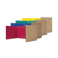 Study Carrel, 48 x 18, Assorted Colors, 24/Pack