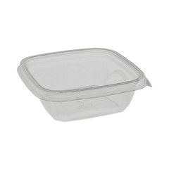 EarthChoice Square Recycled Bowl, 12 oz, 5 x 5 x 1.62, Clear, Plastic, 504/Carton