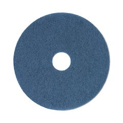 Scrubbing Floor Pads, 20" Diameter, Blue, 5/Carton