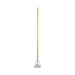 Screw Clamp Metal Head Wooden Mop Handle, #20+, 62", Natural