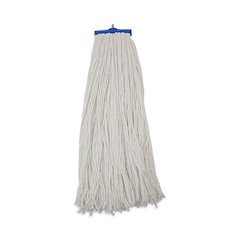 Mop Head, Economical Lie-Flat Head, Rayon Fiber, 32 oz, White, 12/Carton