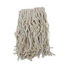 Mop Head, Cotton, Cut-End, White, 4-Ply, #16 Band, 12/Carton