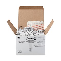 Medium Toggle-Wire Hooks, Metal Wire, Silver, Supports 2 lb, 35/Pack