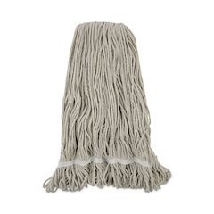 Pro Loop Web/Tailband Wet Mop Head, Cotton, 24 oz, White, 12/Carton