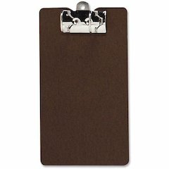 Saunders Lock-O-Matic Legal Archboard - 2.50" Clip Capacity - 9" x 17 1/2" - Hardboard - Brown - 1 Each