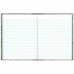 Rediform Center Sewn Lab Notebook - 96 Sheets - Sewn - 7 1/8" x 10 1/8" - White Paper - Green Marble Cover - Recycled - 1 Each