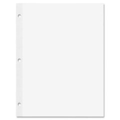 Rediform Heavyweight Reinforced Filler Paper - Letter - 100 Sheets - Plain - Stapled/Glued - 20 lb Basis Weight - Letter - 8 1/2" x 11" - White Paper - Heavyweight, Reinforced Edges, Punched - 100 / P