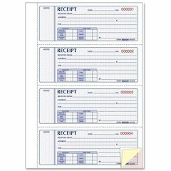 Rediform Hardbound Money Receipt Book - 200 Sheet(s) - 3 PartCarbonless Copy - 2.75" x 7" Form Size - White Sheet(s) - 1 Each