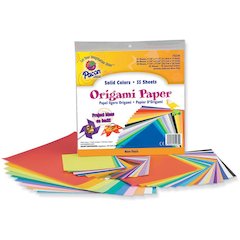Pacon Origami Paper - Craft, Art - 9.75"Height x 9.75"Width - 55 / Pack - Assorted