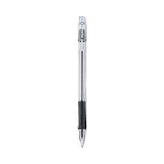 EasyTouch Ballpoint Pen, Stick, Fine 0.7 mm, Black Ink, Clear/Black Barrel, Dozen