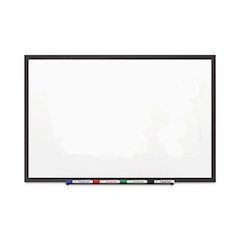 Classic Series Porcelain Magnetic Dry Erase Board, 72" x 48", White Surface, Black Aluminum Frame