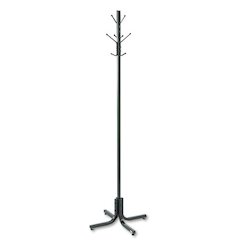 Metal Costumer, Four Ball-Tipped Double-Hooks, 21w x 21d x 70h, Black