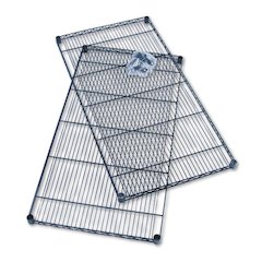 Industrial Wire Shelving Extra Shelf Pack, 48w x 24d, Black, 2/Carton
