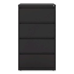 Lateral File, 4 Legal/Letter-Size File Drawers, Black, 30" x 18.63" x 52.5"