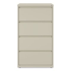 Lateral File, 4 Legal/Letter-Size File Drawers, Putty, 30" x 18.63" x 52.5"
