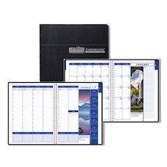 Earthscapes Recycled Weekly/Monthly Appointment Book, Landscape Photos, 11 x 8.5, Black Soft Cover, 12-Month (Jan-Dec): 2026