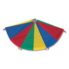 Nylon Multicolor Parachute, 24 ft dia, 20 Handles