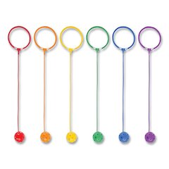 Swing Ball Set, 5.5" Diameter, Assorted Colors, 6/Set