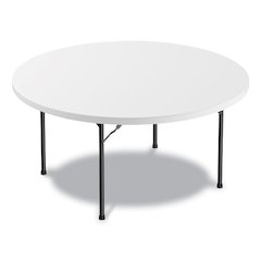 Round Plastic Folding Table, 60" Diameter x 29.25h, White