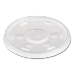 Plastic Cold Cup Lids, Fits 10 oz Cold Cups, Translucent, 100/Pack, 10 Packs/Carton