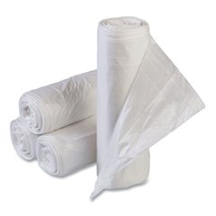 High-Density Commercial Can Liner Value Pack, 33 gal, 10 mic, 33" x 39", Clear, Interleaved Roll, 25 Bags/Roll, 20 Rolls/CT