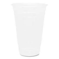 PET Plastic Cups, 20 oz, Clear, 1,000/Carton