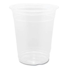 PET Plastic Cups, 92 mm Rim Diameter, 12 oz, Clear, 1,000/Carton