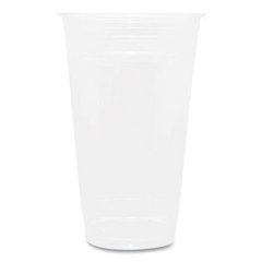 PET Plastic Cups, 24 oz, Clear, 600/Carton
