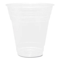 PET Plastic Cups, 98 mm Rim Diameter, 12 oz, Clear, 1,000/Carton