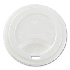 Hot Cup Lids, Sipper Lid, Fits 8 oz Hot Cups, Plastic, White, 1,000/Carton
