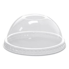 PET Lids, Dome Lid, Fits 8 oz to 10 oz Cold Cups, Plastic, Clear, 1,000/Carton