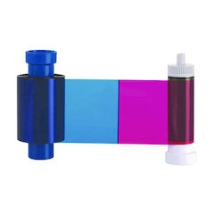 MB300YMCKO/2 Color Ribbon, Black/Cyan/Magenta/Yellow/Topcoat Protective Layer