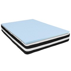 Capri Comfortable Sleep Full 10 Inch CertiPUR-US Certified Foam Pocket Spring Mattress & 3 inch Gel Memory Foam Topper Bundle