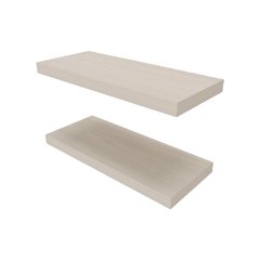Iva Floating Shelf in Melamine x2,White Oak