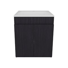 Dublin Vanity Kronos, Modern Floating Black Wood Cabinet , Wall Mounted