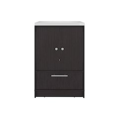 Bathroom Vanity 60 Kronos,White, for Bathroom, integrated ceramic sink