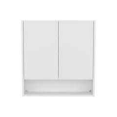 Hickory Double Door Medicine Cabinet, Ideal for Bathroom Storage