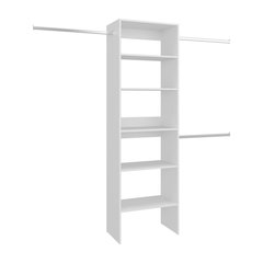 Cassville Closet System White – Open Wardrobe Organizer with Shelves