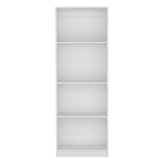 Bookcase Benzoni with Modern Multi-Tier Storage Shelves, White