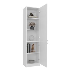 Sunflower Bookcase Tall Storage Cabinet White with Shelves and Doors