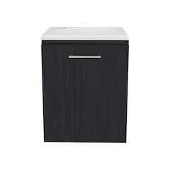 Summit Vanity Sink, Modern Black Bathroom Cabinet with Storage Space