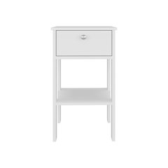 Scooba Stand, Manufactured Wood Nightstand with 1 Drawer and Open Shelf