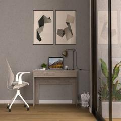 Computer Desk Aberdeen, Two Drawers, Light Gray Finish