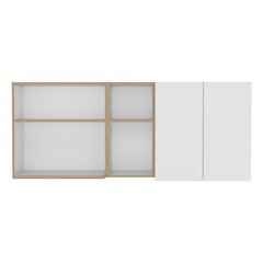 Nucla Wall Cabinet, Kitchen, White/Light Oak