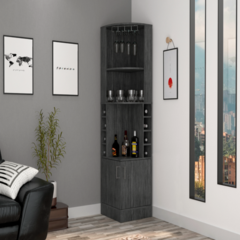 Bar Cabinet Papprika, Living Room, Smoky Oak