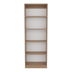 Verdi Bookcase XS, 4 Shelves, Macadamia/White Manufactured Wood